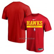 Maglia Manica Corta Atlanta Hawks Practice Performance 2022-23 Rosso