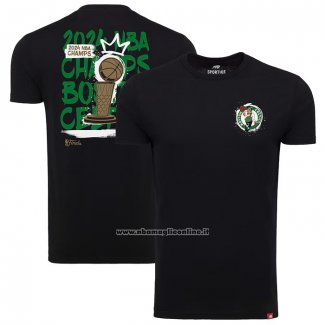 Maglia Manica Corta Boston Celtics 2024 NBA Finals Champions Nero