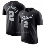 Maglia Manica Corta Detroit Pistons Cade Cunningham Citta 2023-24 Nero