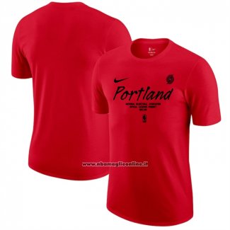 Maglia Manica Corta Portland Trail Blazers Rosso