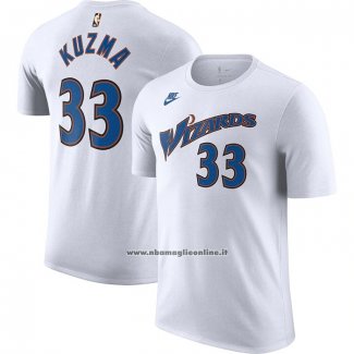 Maglia Manica Corta Washington Wizards Kyle Kuzma Classic 2022-23 Bianco