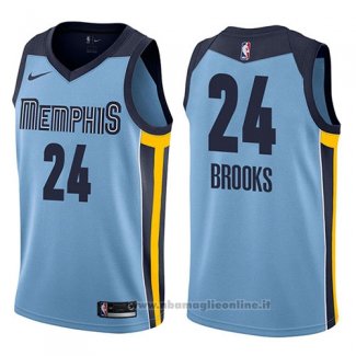 Maglia Memphis Grizzlies Dillon Brooks NO 24 Statement 2017-18 Blu