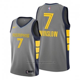 Maglia Memphis Grizzlies Justise Winslow NO 7 Citta 2019-20 Grigio