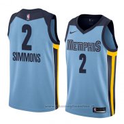 Maglia Memphis Grizzlies Kobi Simmons NO 2 Statement 2018 Blu