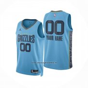 Maglia Memphis Grizzlies Personalizzate Statement 2024-25 Blu