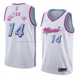 Maglia Miami Heat Derrick Walton Jr. NO 14 Citta 2018 Bianco