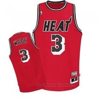 Maglia Miami Heat Dwyane Wade NO 3 Throwback Rosso