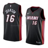 Maglia Miami Heat James Johnson NO 16 Icon 2018 Nero