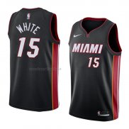 Maglia Miami Heat Okaro White NO 15 Icon 2018 Nero