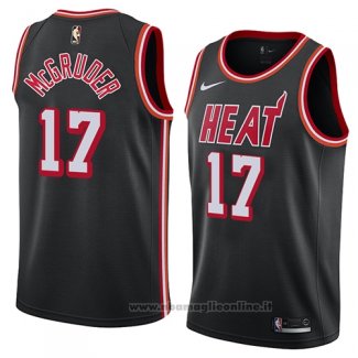 Maglia Miami Heat Rodney McGruder NO 17 Classic 2018 Nero