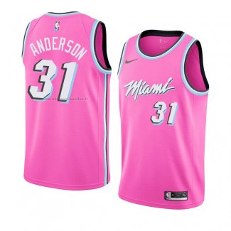 Maglia Miami Heat Ryan Anderson NO 31 Earned 2018-19 Rosa