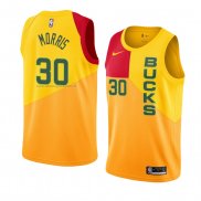 Maglia Milwaukee Bucks Jaylen Morris NO 30 Citta 2018-19 Giallo