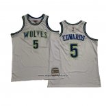 Maglia Minnesota Timberwolves Anthony Edwards #5 Mitchell & Ness 2023-24 Bianco