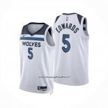 Maglia Minnesota Timberwolves Anthony Edwards No 5 Association 2024-25 Bianco