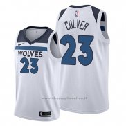 Maglia Minnesota Timberwolves Jarrett Culver NO 23 Association 2019-20 Bianco