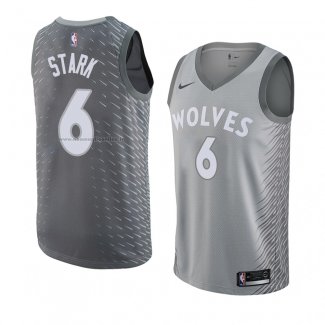 Maglia Minnesota Timberwolves Jonathan Stark NO 6 Citta 2018 Grigio