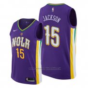 Maglia New Orleans Pelicans Frank Jackson NO 15 Citta Viola