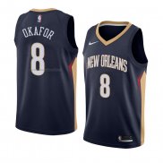 Maglia New Orleans Pelicans Jahlil Okafor NO 8 Icon 2018 Blu