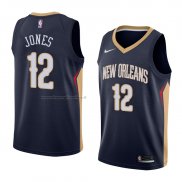 Maglia New Orleans Pelicans Jalen Jones NO 12 Icon 2018 Blu
