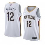 Maglia New Orleans Pelicans Trevon Bluiett NO 12 Association 2018 Bianco