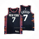 Maglia New York Knicks Carmelo Anthony #7 Citta Edition 2019-20 Blu