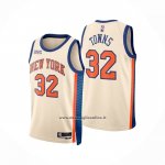 Maglia New York Knicks Karl-anthony Towns No 32 Citta 2025-26 Crema