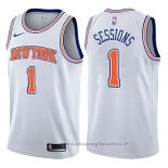 Maglia New York Knicks Ramon Sessions NO 1 Statement 2017-18 Bianco