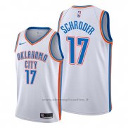 Maglia Oklahoma City Thunder Dennis Schroder NO 17 Association Bianco