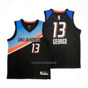 Maglia Oklahoma City Thunder Paul George #13 Citta 2020-21 Nero