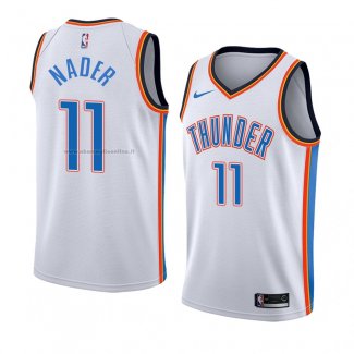 Maglia Oklahoma City Thunderr Abdel Nader NO 11 Association 2017-18 Bianco