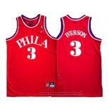 Maglia Philadelphia 76ers Allen Iverson NO 3 Throwback 1964 Rosso