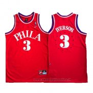 Maglia Philadelphia 76ers Allen Iverson NO 3 Throwback 1964 Rosso