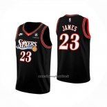 Maglia Philadelphia 76ers Lebron James No 23 Classia 2025-26 Nero