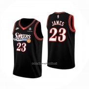 Maglia Philadelphia 76ers Lebron James No 23 Classia 2025-26 Nero