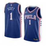 Maglia Philadelphia 76ers Mike Scott NO 1 Icon 2018 Blu