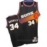 Maglia Phoenix Suns Charles Barkley NO 34 Throwback Nero