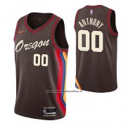 Maglia Portland Trail Blazers Carmelo Anthony #00 Citta 2020-21 Marrone