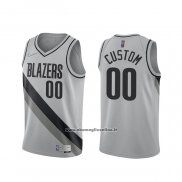 Maglia Portland Trail Blazers Personalizzate Earned 2020-21 Grigio