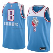 Maglia Sacramento Kings Bogdan Bogdanovic NO 8 Citta 2018 Blu