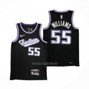 Maglia Sacramento Kings Jason Williams #55 Citta 2021-22 Nero