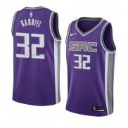 Maglia Sacramento Kings Wenyen Gabriel NO 32 Icon 2018 Viola