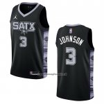 Maglia San Antonio Spurs Keldon Johnson #3 Statement 2022-23 Nero