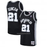 Maglia San Antonio Spurs Tim Duncan #21 Mitchell & Ness 1998-99 Nero2