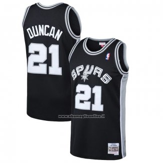 Maglia San Antonio Spurs Tim Duncan #21 Mitchell & Ness 1998-99 Nero2