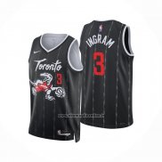 Maglia Toronto Raptors Brandon Ingram No 3 Citta 2025-26 Nero