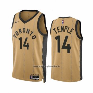 Maglia Toronto Raptors Garrett Temple #14 Citta 2023-24 Or