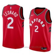 Maglia Toronto Raptors Kawhi Leonard NO 2 Icon 2017-18 Rosso