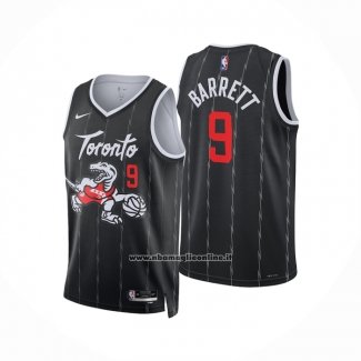 Maglia Toronto Raptors Rj Barrett No 9 Citta 2025-26 Nero
