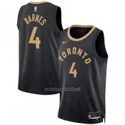 Maglia Toronto Raptors Scottie Barnes #4 Citta 2022-23 Nero