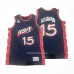 Maglia USA 1996 Hakeem Olajuwon No 15 Blu